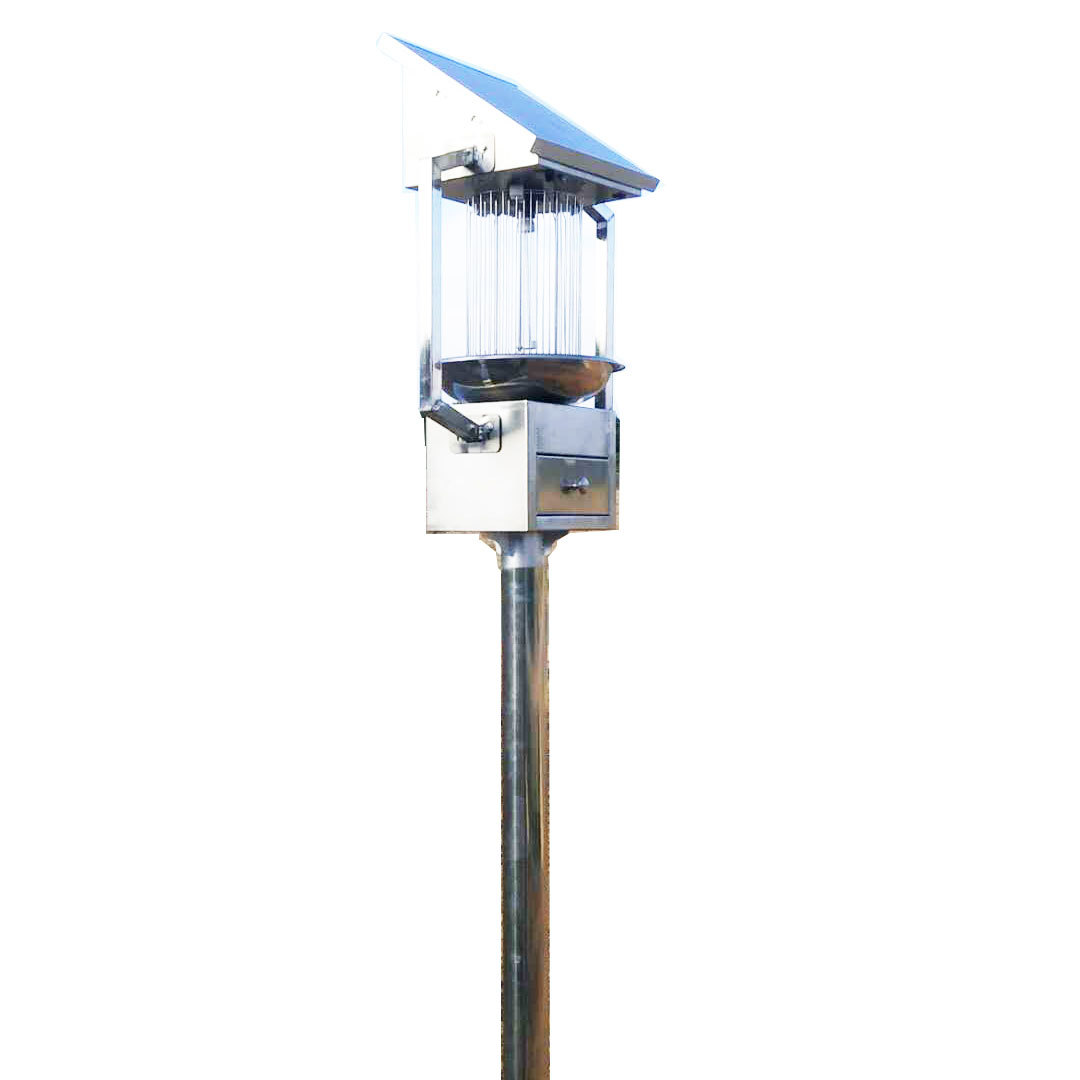 物联网太阳能频振式304不锈钢杀虫灯 太阳能灭蚊灯LED多波段计数